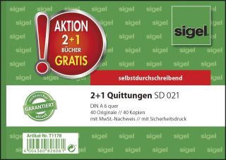 SIGEL T1179 - 2 + 1 Aktion Fahrtenbuch FA614